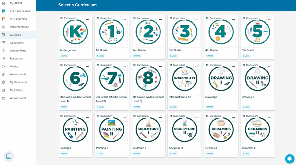 FLEX Curricula screenshot